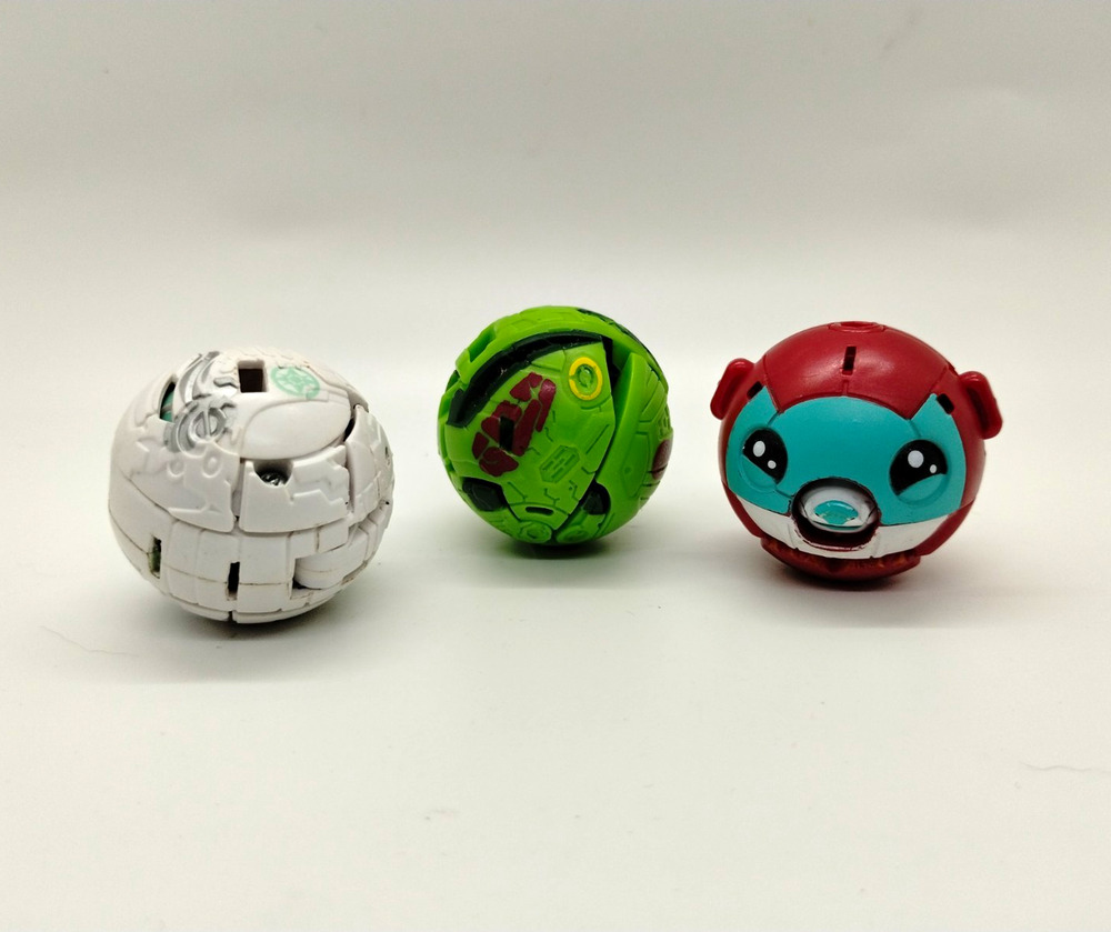 Bakugan Transforming Ball Figures Mixed Lot 3-Pack Dragon & Dinosaur